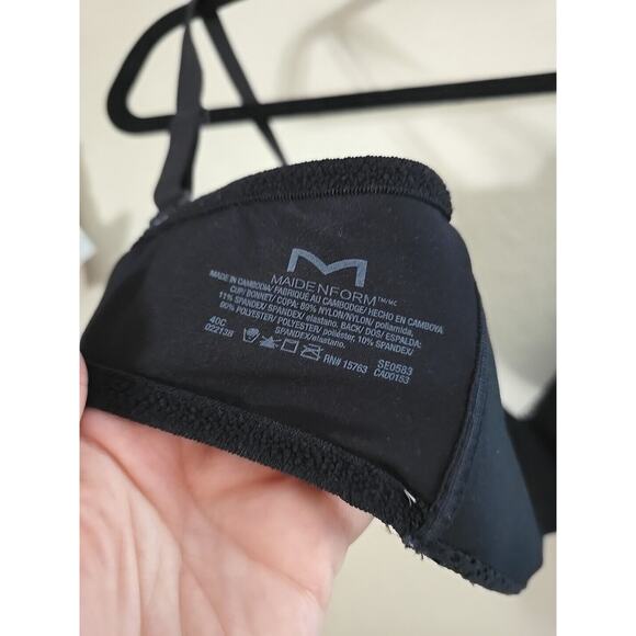 Maidenform Self Expressions Black Convertible Wire Free T-Shirt Bra Size 40C - Picture 6 of 6